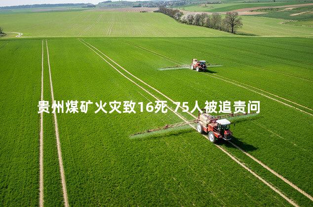 贵州煤矿火灾致16死 75人被追责问责
